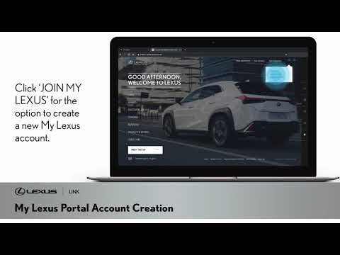 How to create a Lexus Link account using the My Lexus portal