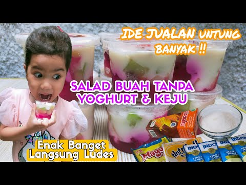 IDE JUALAN TERKINI !! | Salad Buah Tanpa Yoghurt dan Keju Rasa Premium Harga Kaki 5