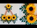 Paper Flower Wall Hanging- Easy Wall Decoration Ideas - Paper craft - DIY Wall Decor