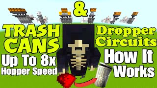 The Fastest Trash Cans & Dropper Circuits!!! (Learning Circuits) [Minecraft Java & Bedrock1.20] screenshot 4