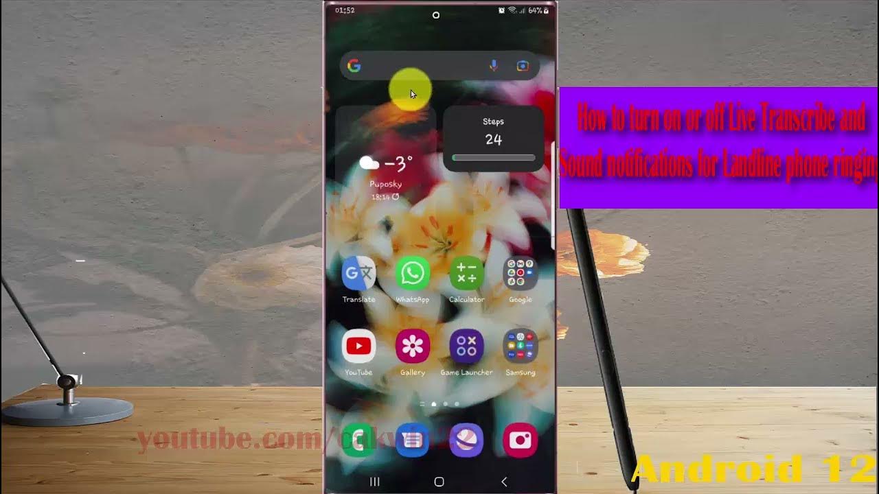 How to turn on or off Live Transcribe and Sound notifications for