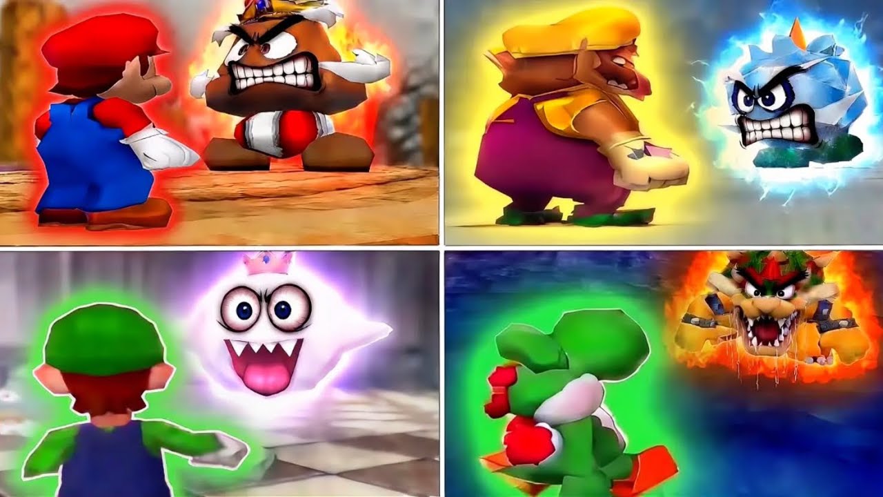 All Boss Reactions to Every Mario 64 DS Character - YouTube