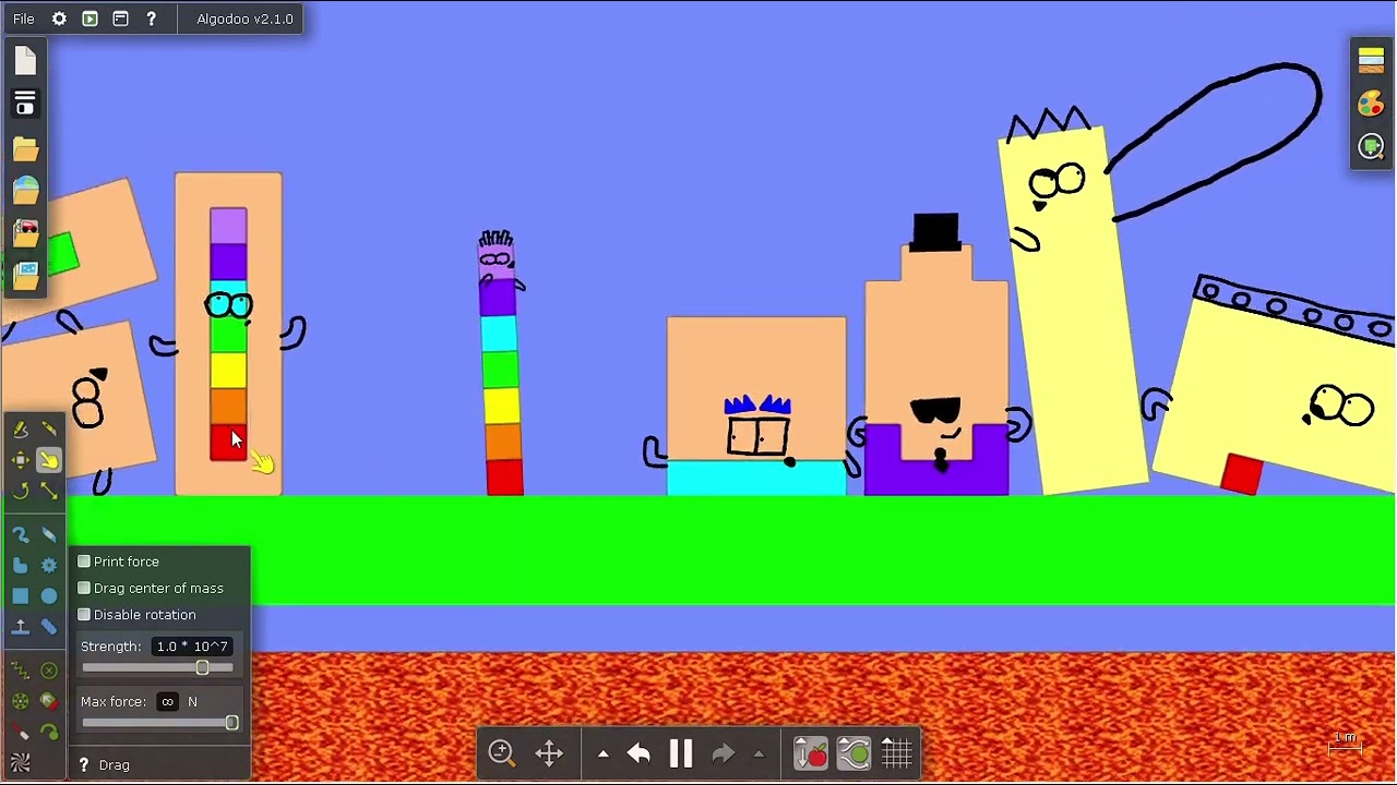 numberblocks 1 to 100 the floor is lava!!!