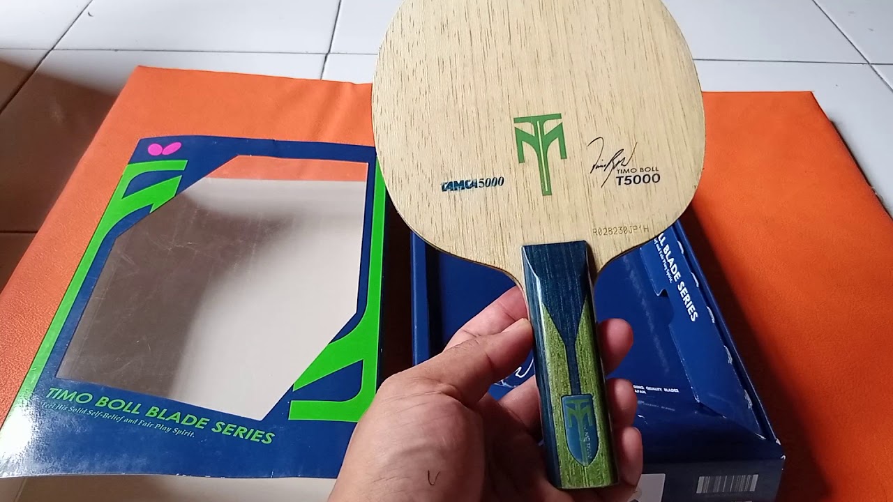 卓球ラケット TIMO BOLL T5000 Review butterfly timoboll T5000 - YouTube