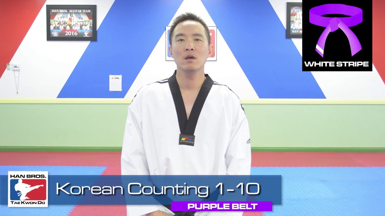 Han Bros Taekwondo Purple Belt Purple Belt Korean Counting 1 10 YouTube Han bros taekwondo purple belt purple belt korean counting 1 10 youtube
