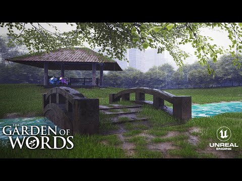 The Garden of Words Unreal Engine 5 by Pixoodle