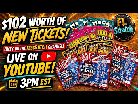 $102 Worth of NEW tickets today! Let’s see how the NEW tickets do!