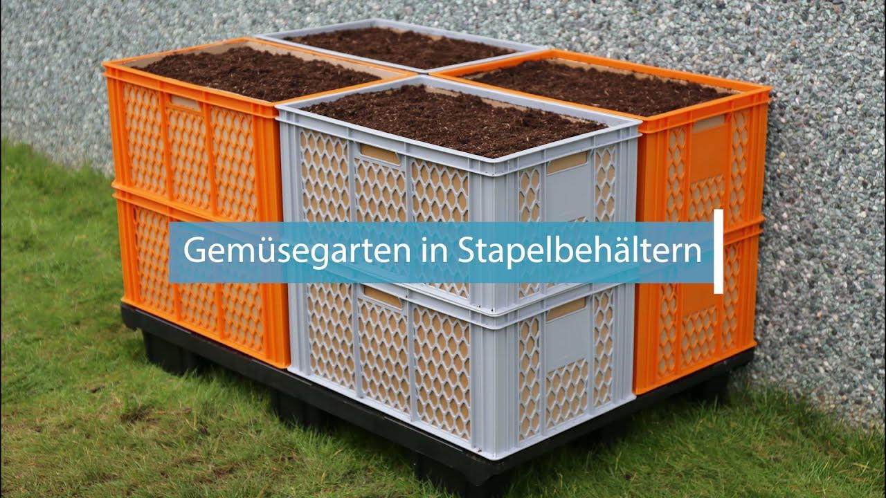 Gemüsegarten in Stapelbehältern Transoplast GmbH YouTube