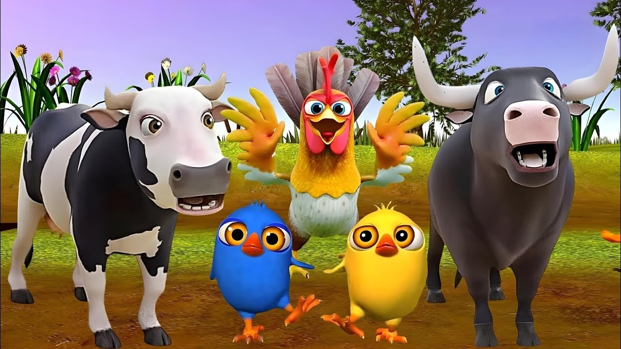 La Vaca Lola y Los Pollitos Dicen Pío | Canciones de la Granja de Zenón 2 | toro y dinosaurio