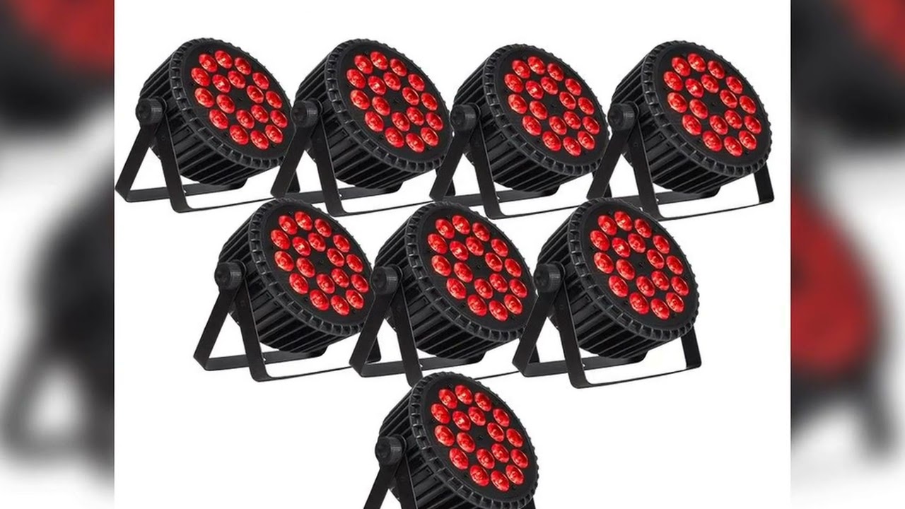 A must-have product! SHEHDS 8PCS Aluminum Alloy LED Flat Par 18x12W RGBW/18x18W RGBWA+UV LED Light