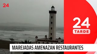 Sistema frontal: marejadas amenazan restaurantes en La Serena | 24 Horas TVN Chile