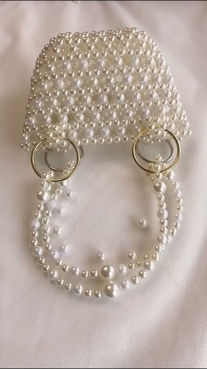 Beautiful Handmade  pearl beaded bag @BeadBeauty # Shorts