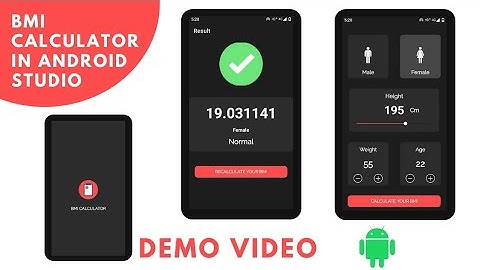 How to create bmi calculator in android studio | Bmi calculator in android studio java | bmi android