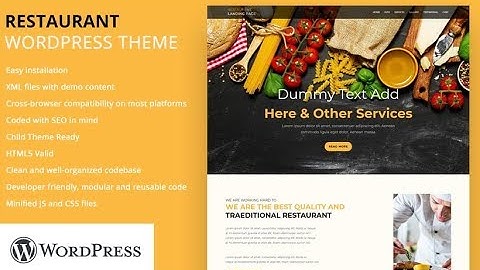 Food & Restaurant Landing Page Templates