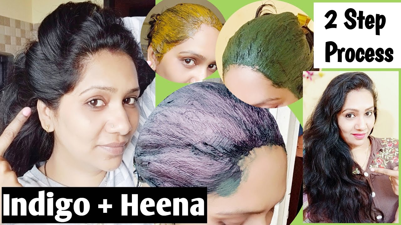 Indigo powder for Hair🌿Henna+Indigo - 2 Step Process 🌿Cover white hair Naturally 🌿100% home remidies