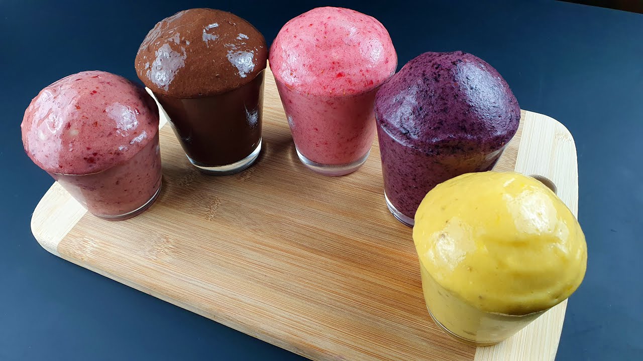 Natürliches Eis! In 1 Minute! Nur 2 Zutaten! Keine Milch oder Sahne ... Natürliches Eis! In 1 Minute! Nur 2 Zutaten! Keine Milch oder Sahne ...