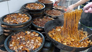 Ultimate wok skill ! BEST 4 amazing Chinese noodle & dish masters in Korea  Korean street food