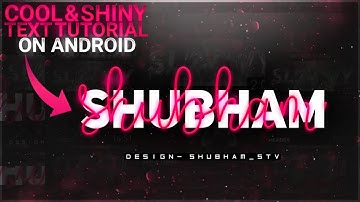 Make This Modern Handwriting Text On Android | Cool Thumbnail Like STV | #shubhamstvgfx |Pstouch