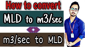How to convert MLD to m3/sec | How to convert m3/sec to MLD | unit conversion trick