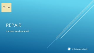 CADSS Developmental Session 9: Repair