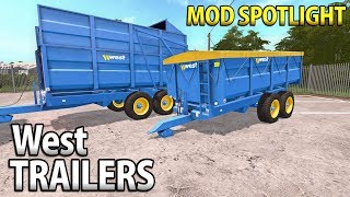 SILAGE AND GRAIN WEST TRAILERS | Farming Simulator 17 | Mod Spotlight