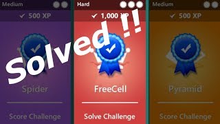FreeCell Challenge Solved 8 April 2019 Hard Level