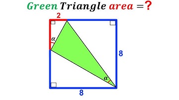 Can you find area of the Green shaded Triangle? | (Square) | #math #maths | #geometry
