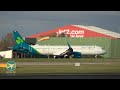 Aer Lingus A321neo take off from Manchester MAN