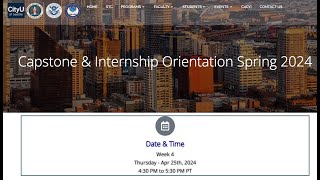 Capstone & Internship Orientation - Spring 2024 - STC CityU of Seattle