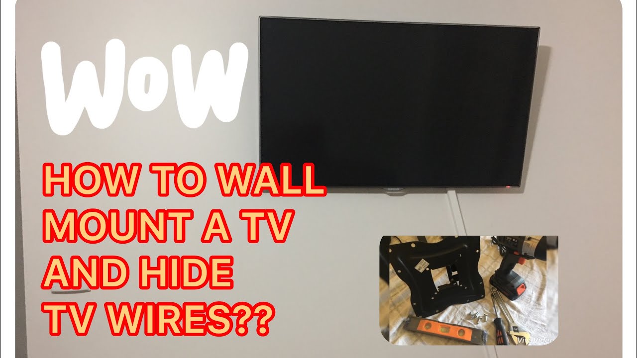 How to wall mount a TV and hide the TV wires(easy and safe steps) YouTube