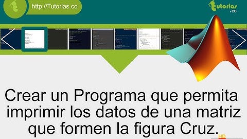 arrays – matLab (imprimir fila y columna medias figura Cruz)