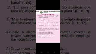 FUNDATEC -  emprego de locuções conjuntivas