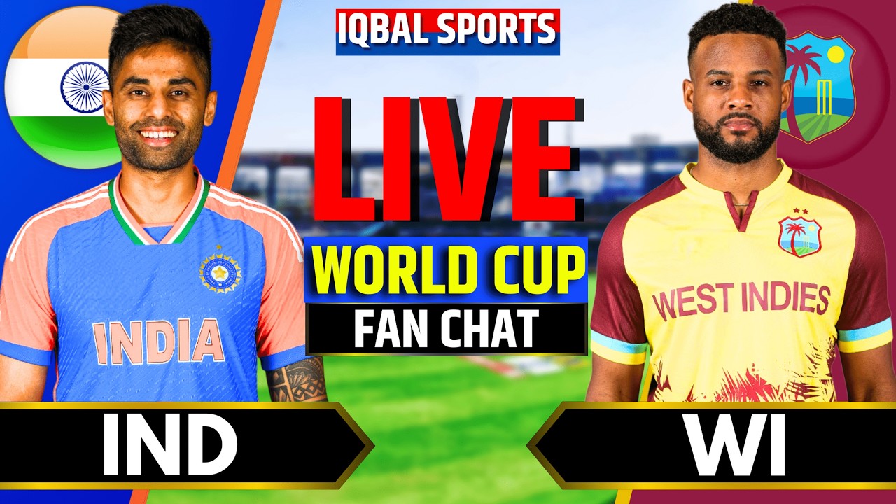 India vs West Indies Fan Chat, T20 World Cup | IND vs WI | Live Cricket Match Today | Iqbal Sports