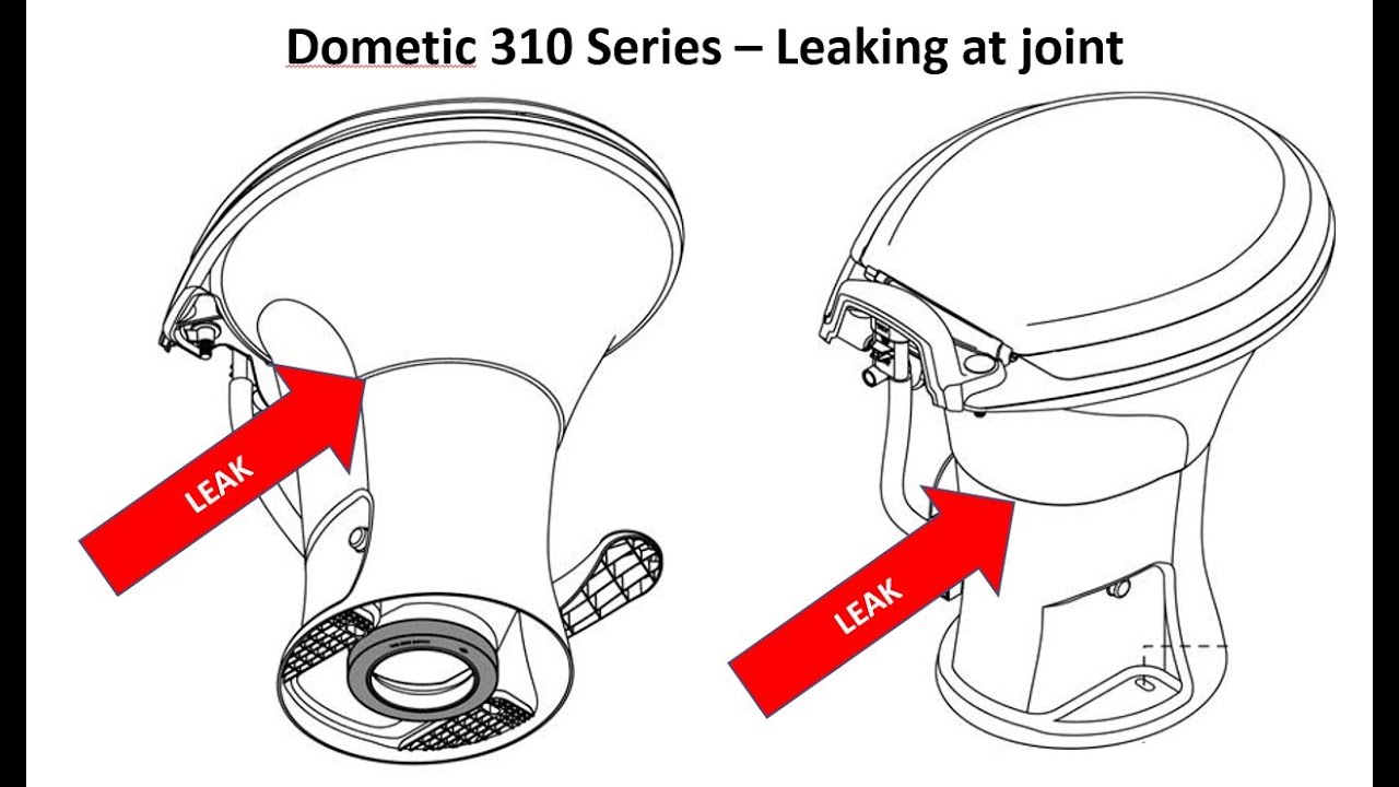 Dometic 310 toilet split nut glued with cyanoacrylate plastic-safe repair
