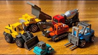 Construction Trucks Review: Excavator, Dump Truck, Roller & Loader | Mini Toy Trucks