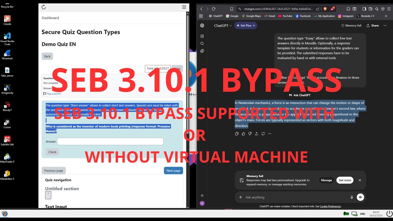 SEB 3.10.1 BYPASS | SAFE EXAM BROWSER BYPASS | SEB CRACK | SAFE EXAM BROWSER CRACK