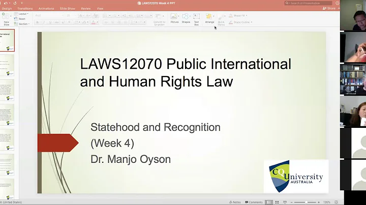 LAWS12070 Tutorial (Week 4): States and International Recognition