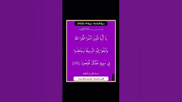 سورة المائدة - سورة 05 - اية 35