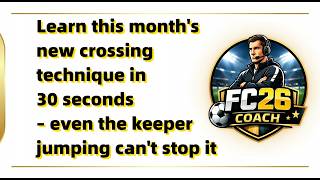 With this crossing method, the keeper jumps lower than your ST.