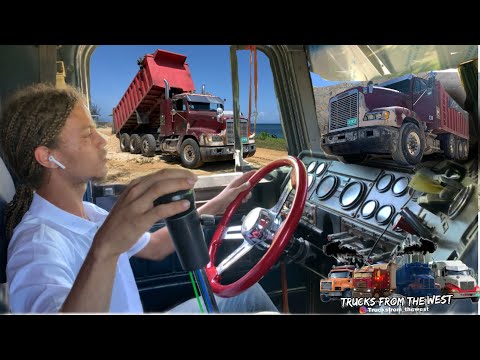 “TARIK”FREIGHTER FLD WITH A CUMMINS M11 SELECT PLUS ON 18 SPEED | CRAZY WHITE BOY #trucks #jamaica