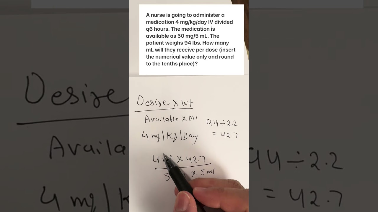 Dose calculation Nclex
