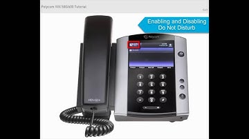 Polycom VVX 500 Lesson 12: Enabling and Disabling Do Not Disturb