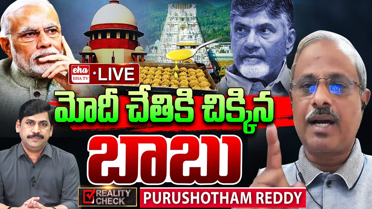 🔴LIVE:Analyst Purushotham Reddy About Supreme Court Serious On AP Government Over Laddu Issue|EHA TV