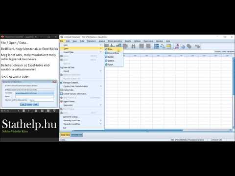 stathelp 04 - SPSS bevezető 13 - Adatok beolvasása Excelből SPSS-be
