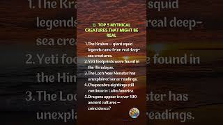 ✨ Top 5 Mythical Creatures That Might Be Real 😱 | Legends You Won’t Believe Exist!