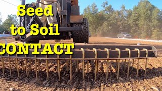 Planting and Rolling Grass Seed in Bare Dirt