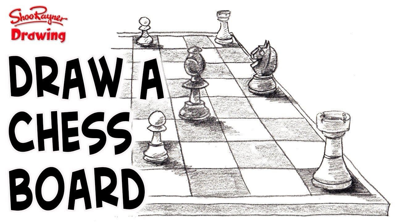 How to draw a chess board / How to draw a chessboard 