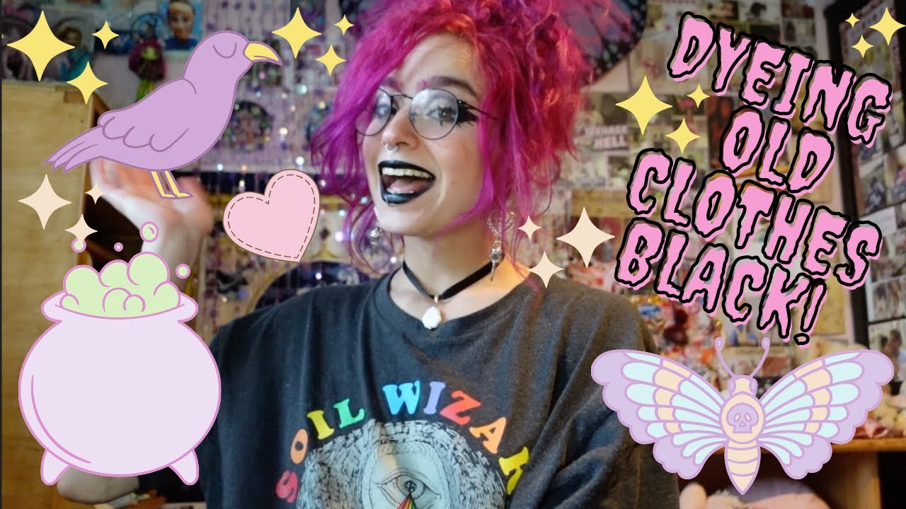 🖤 From Hippie to Gothic (D.I.Y.) - Dyeing My Old Clothes Black! 🖤