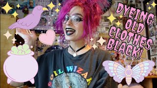 🖤 From Hippie to Gothic (D.I.Y.) - Dyeing My Old Clothes Black! 🖤