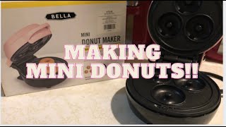 Trying out our new Bella Mini Donut Maker